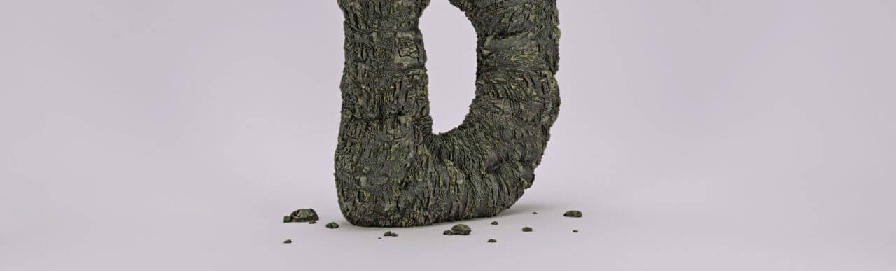 Buchstabe D symbolhaft umgesetzt